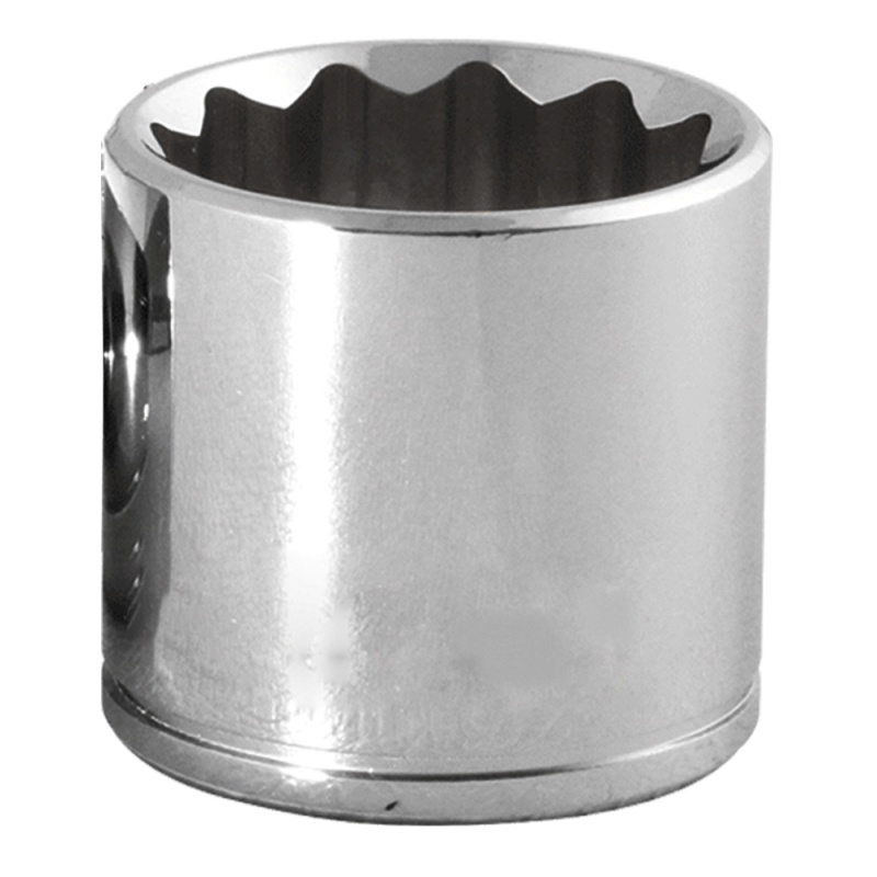 Dado Poligonal Milimétrico 3/8" x 19mm Corto Toolcraft TC3710
