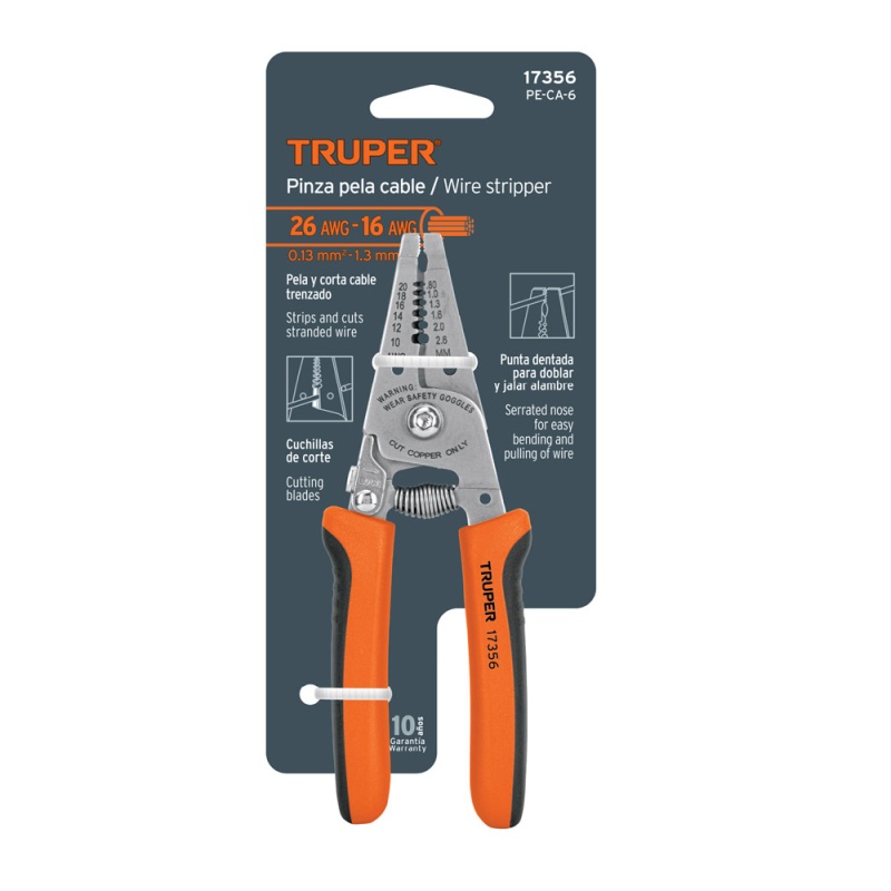 Alicate Pelacable 6" Truper 17356