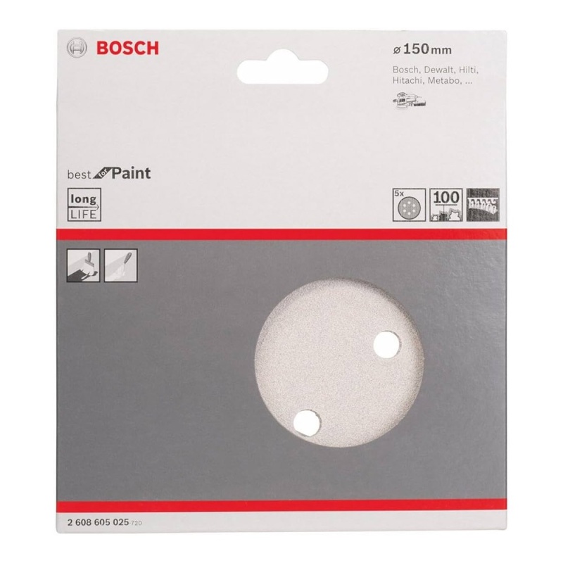 Lija Excéntrica 6" Grano 100 5 Und Bosch 2608.605.025-000