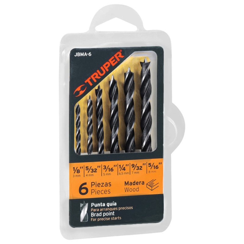 Set de Brocas 6 Piezas para Madera Truper 11337