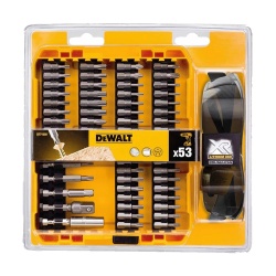 Taladro Perc 1/2" + Atornillador de Impacto 1/4" Hex 20V Brushless Set 53 Pzs + Bat Dewalt