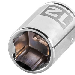 Dado Hexagonal Milimétrico 1/4" x 12 mm Corto Truper 13174