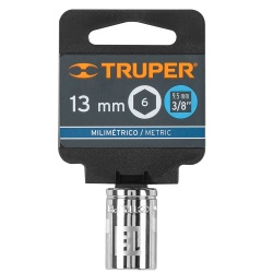 Dado Hexagonal Milimétrico 3/8" x 13mm Corto Truper 13677