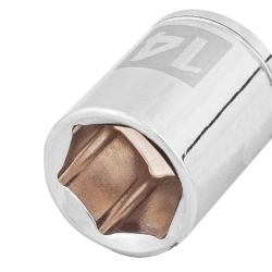 Dado Hexagonal Milimétrico 1/4" x 14 mm Corto Truper 100967