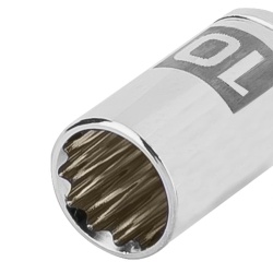 Dado Poligonal Milimétrico 1/4" x 10 mm Corto Truper 100982