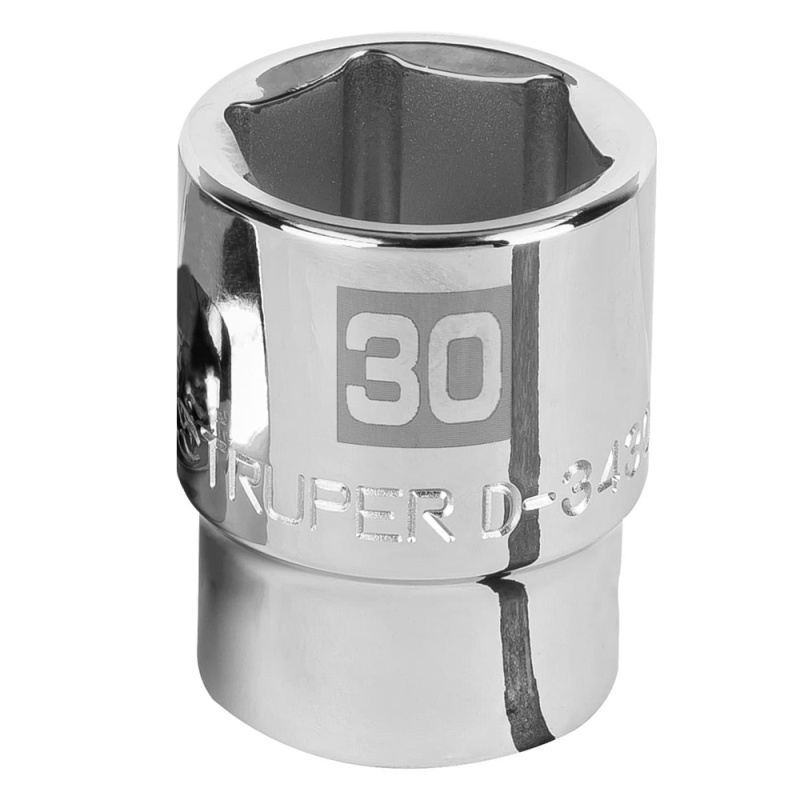 Dado Hexagonal Milimétrico 3/4" x 30mm Corto Truper 14979