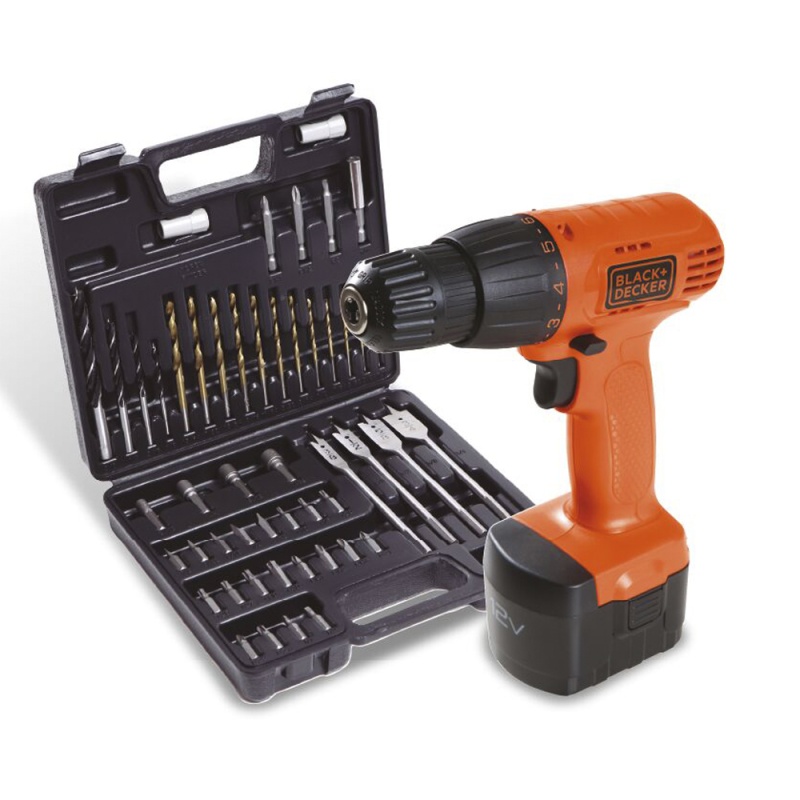 Taladro Atornillador 3/8" 12V + 50 Accs Black + Decker CD121K50-B2C