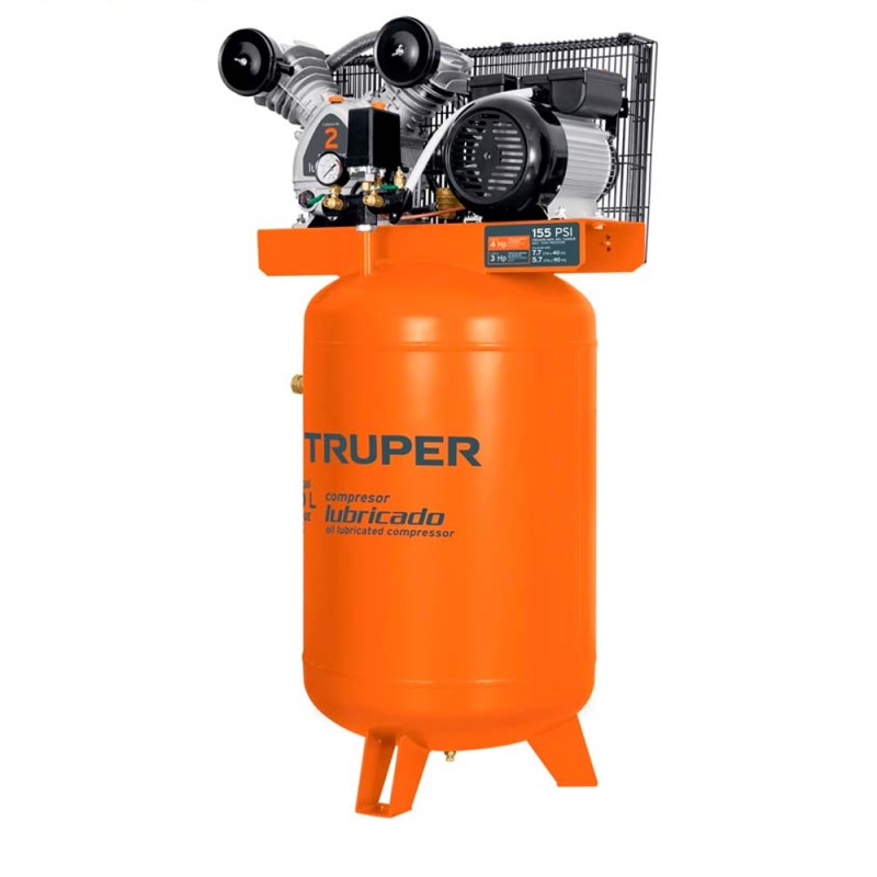 Compresor de Aire Vertical 4HP 120L 116 PSI Truper 102131