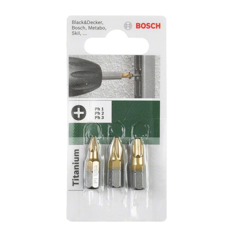 Juego de Puntas PH x 25mm 3 pzas Bosch 2609.255.965-000