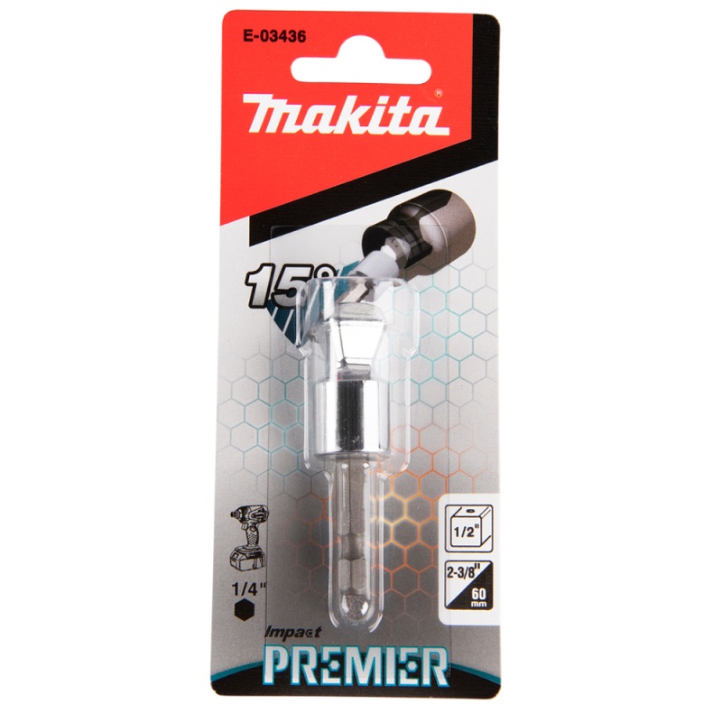 Adaptador de 1/4" Hex a 1/2" Makita E-03436