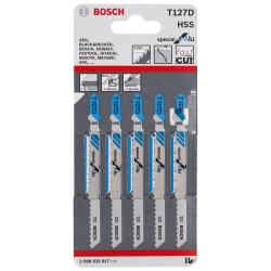 Hojas de Sierra Caladora T127D HSS x 5 und para Metal Bosch 2608.631.017-000