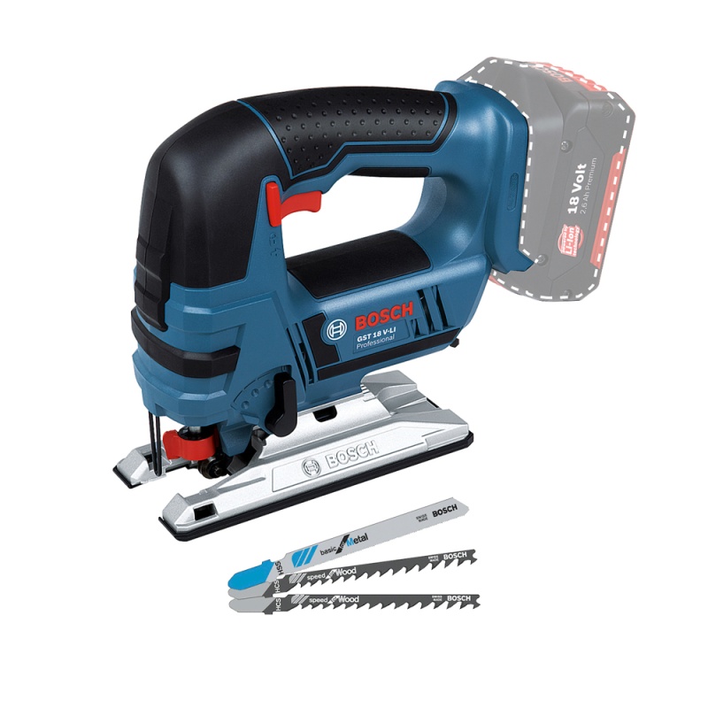 Sierra Caladora 18V (Sin Baterias, Ni Cargador) Bosch GST 18V-LI