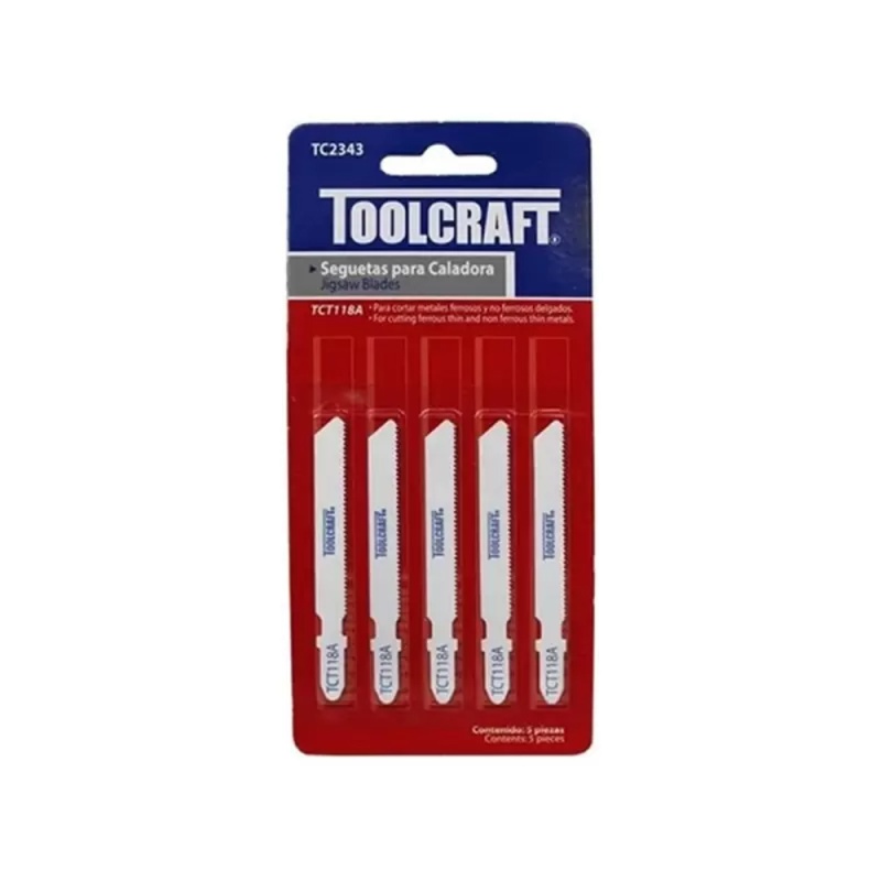 Hojas de Sierra Caladora 3" HSS para Metal "T" Toolcraft TC2343