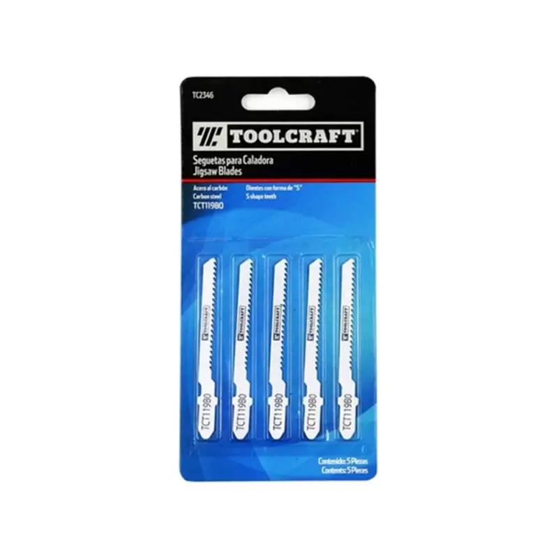 Hojas de Sierra Caladora 3" HCS para Madera "T" Toolcraft TC2346