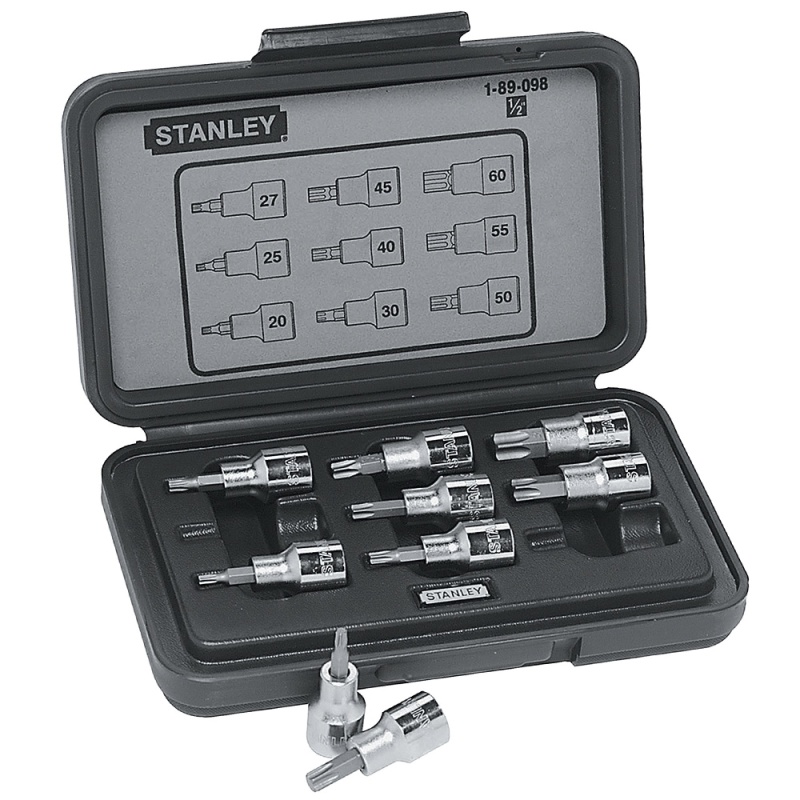 Set de Dados Punta Torx 1/2" Corto 9 Pzs Stanley 89-098