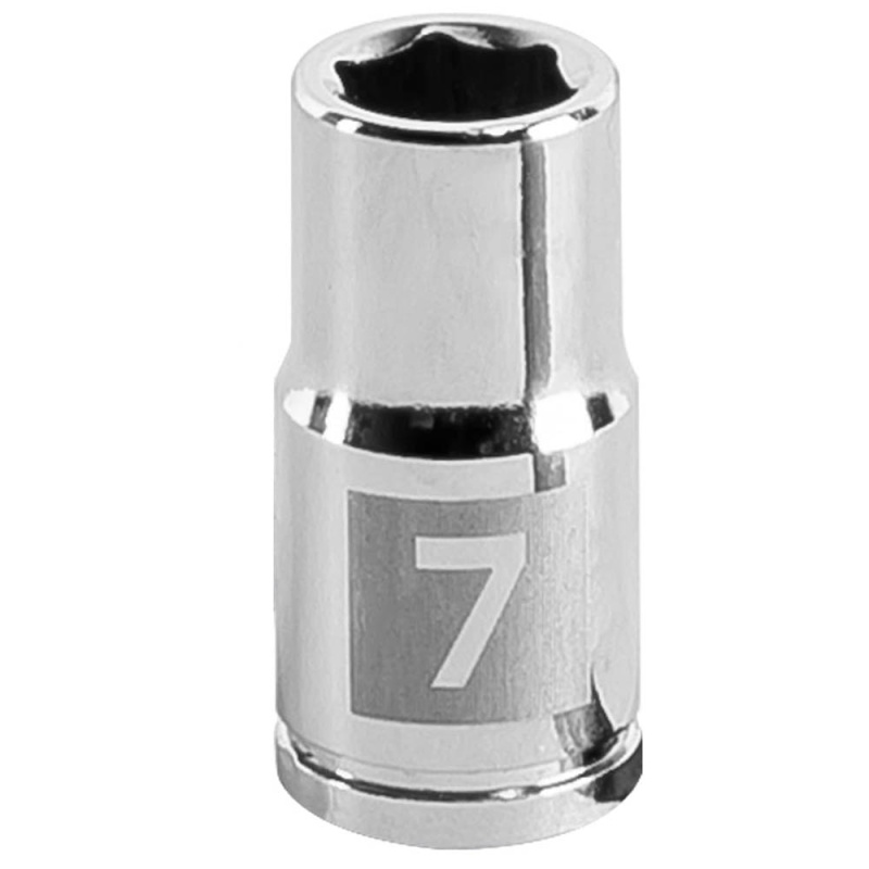Dado Hexagonal Milimétrico 1/4" x 7mm Corto Truper 13169