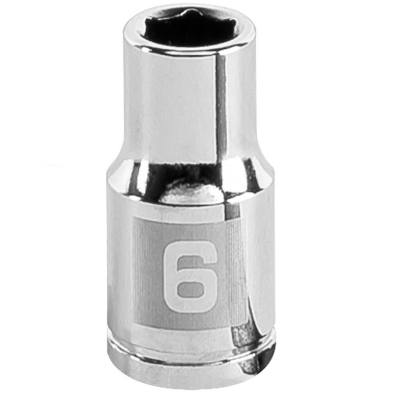 Dado Hexagonal Milimétrico 1/4" x 6mm Corto Truper 13168