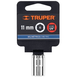 Dado Hexagonal Milimétrico 1/4" x 11mm Corto Truper 13173