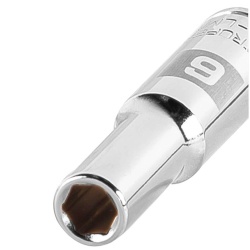 Dado Hexagonal Milimétrico 1/4" x 6mm Largo Truper 13200