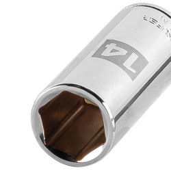 Dado Hexagonal Milimétrico 1/4" x 14mm Largo Truper 13208