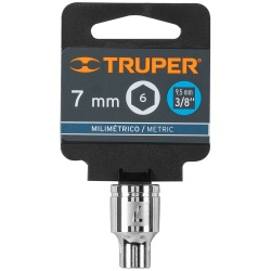 Dado Hexagonal Milimétrico 3/8" x 7mm Corto Truper 13671