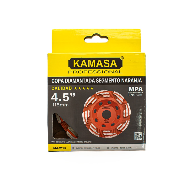 Disco Diamantado Triple Segmento 4.5" (115mm) Kamasa KM2113