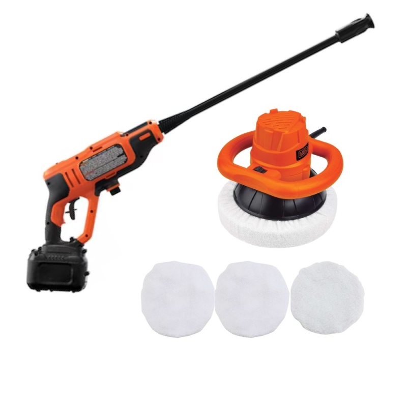 Hidrolavadora a Presión + Pulidora Orbital 10" Black + Decker KP12K-K3
