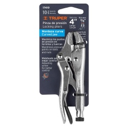Alicate de Presión Punta Curva 4" Truper 17419
