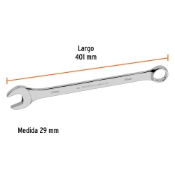 Llave Mixta Milimétrica 29 x 401mm Truper 13815