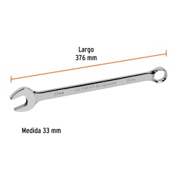 Llave Mixta Milimétrica 33 x 376mm Truper 13818