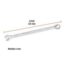 Llave Mixta Milimétrica 6 x 125mm Truper 15610