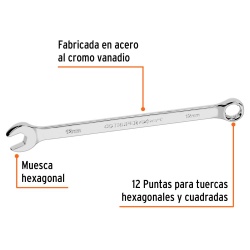 Llave Mixta Milimétrica 12 x 193mm Truper 15616