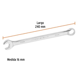 Llave Mixta Milimétrica 16 x 240mm Truper 15620