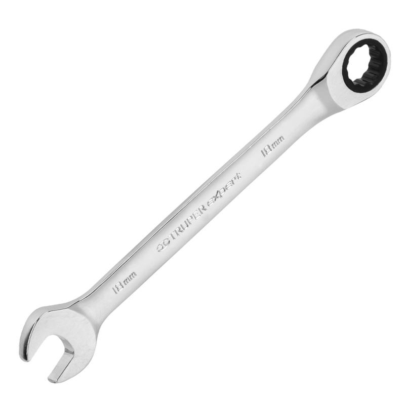 Llave Mixta Milimétrica 18 x 230mm con Ratchet Truper 15748