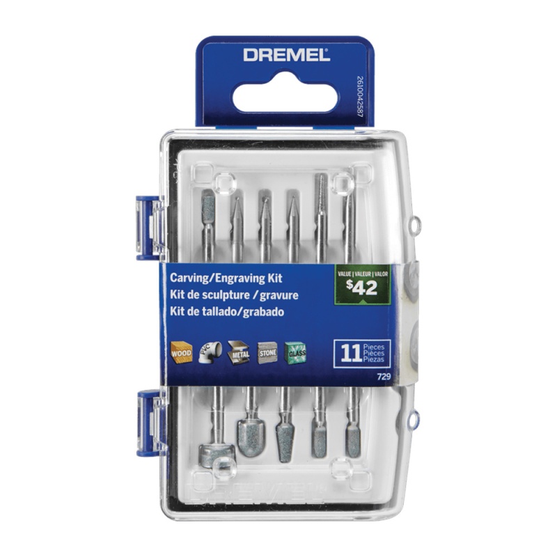 Kit de Accesorios para Tallado / Grabado 11 Piezas Dremel 729