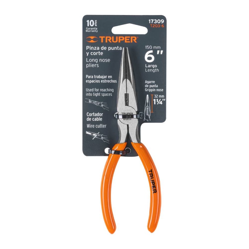 Alicate Punta y Corte 6" Truper 17309