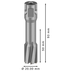Broca Anular TCT 20 x 50 x 93mm Bosch 2608.577.498-000