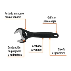 Llave Ajustable 6" x 1" Truper 15500