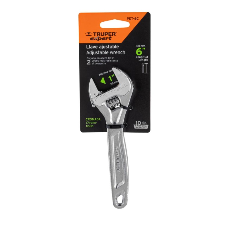 Llave Ajustable 6" x 1" Truper 15505