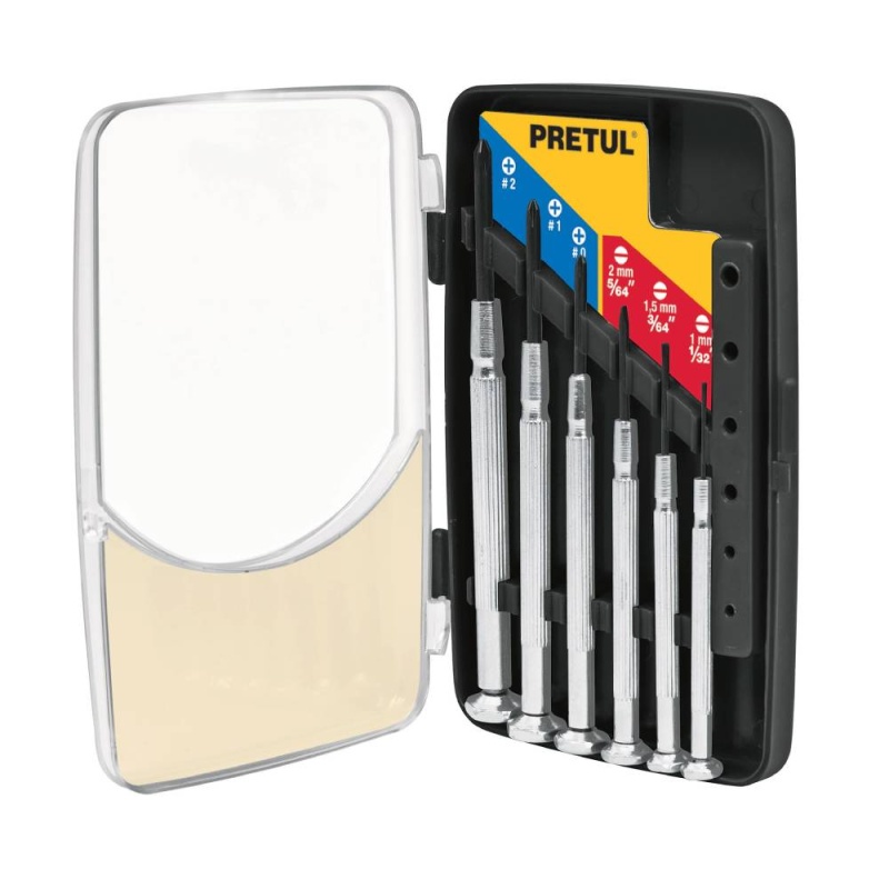 Juego de Desarmadores de Precisión 6 Piezas Pretul 21382