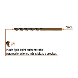 Broca HSS 4 x 80mm para Metal Truper 14132