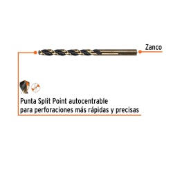 Broca HSS 9/32" x 4" para Metal Truper 11138