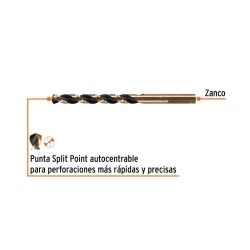 Broca HSS 8 x 120mm para Metal Truper 14178