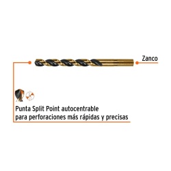Broca HSS 25/64" x 5" para Metal Truper 11152