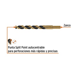 Broca HSS 15/32" x 6" para Metal Truper 11162