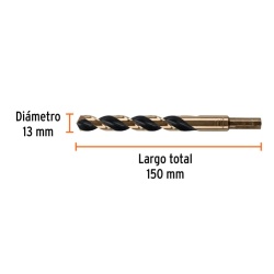 Broca HSS 13 x 150mm para Metal Truper 14337