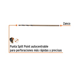 Broca HSS 1 x 30mm para Metal Truper 14072