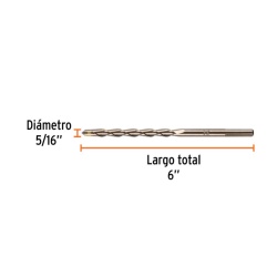 Broca 5/16" x 6" para Concreto Truper 11215