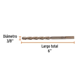 Broca 3/8" x 6" para Concreto Truper 11224
