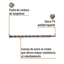 Broca 5/8" x 12" para Concreto Truper 11239